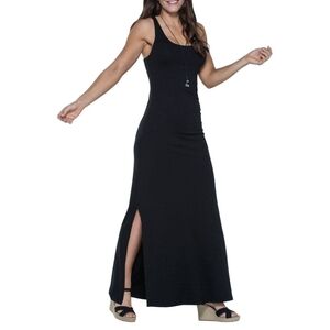 Toad&Co Montauket Sleeveless Black Maxi Summer Dress, Size Large
